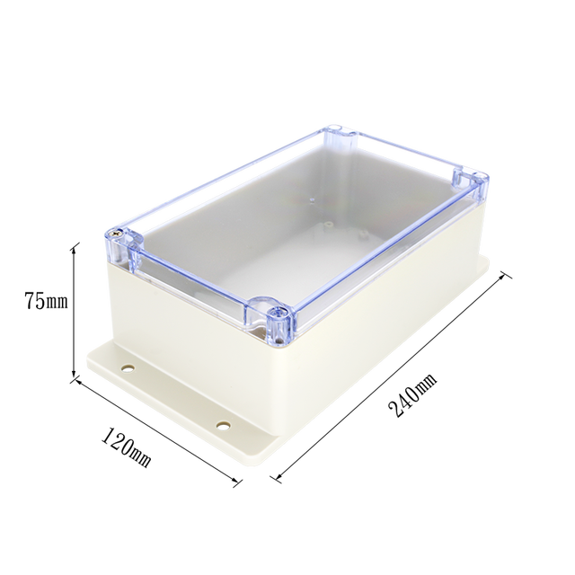 Outdoor Plastic Enclosure IP65 Waterproof Abs Electronic Junction Box Wall Mount Transparent case
