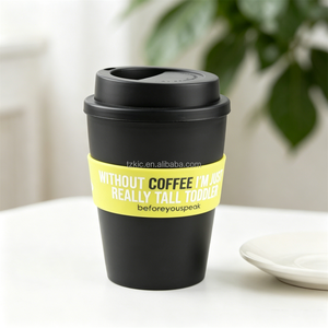 <span class=keywords><strong>Taza</strong></span> de café ecológica de 12 oz con tapa para sublimación, color azul marino - Product Image 4