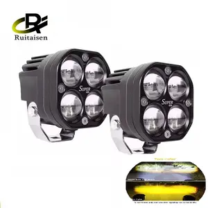 Led 3 Inch 60W White Amber Dual Color Work Light Bar led bulbs Motorcycle Tractors Driving Lights Square Spotlight car led light