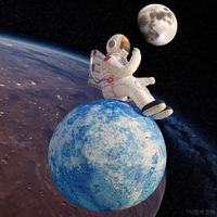 Astronaute gonflable géant de conception industrielle pour la décoration de scène, 10 pieds avec lumières LED