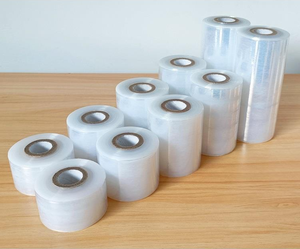 Nhà máy tùy chỉnh giá 23 micron máy tay Pallet bọc nhựa trong suốt PE LLDPE đúc gói strech phim CuộN - Product Image 4