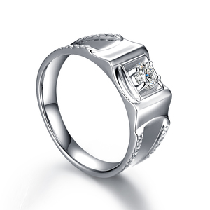 Sólida plata de ley 925 <span class=keywords><strong>anillo</strong></span> de Zirconia cúbica hombres boda <span class=keywords><strong>anillo</strong></span> anillos para los hombres - Product Image 1