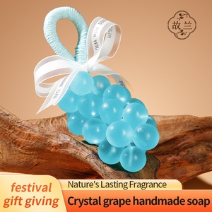 Jabón de Coco Transparente Gulan con Aroma a Racimo de Uvas, Hecho a Mano, para Baño y Lavado de Manos, Fragancia Duradera, 250g, Base de Jabón de Frutas - Product Image 5