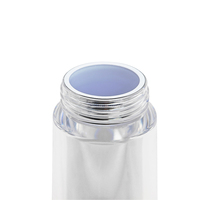 Flacon distributeur de pilules en PS de 100 ml, en forme de balle, imprimé sérigraphié, double, portable, en plastique argenté avec couvercle hermétique