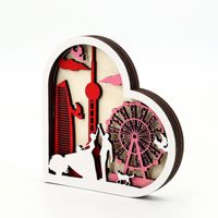 Cadeaux romantiques de sculpture en bois pour la journée des amoureux pour le mariage Art en bois pour les couples