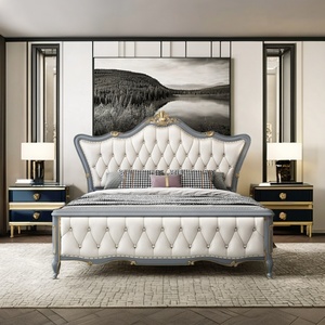 Chất Lượng Cao Sang Trọng Phong Cách Châu Âu Gỗ Tếch Giường Đơn Giản, Cổ Đ<span class=keywords><strong>i</strong></span>ển Bình Thường Giường Gỗ Thiết Kế Cho Phòng Ngủ Tô<span class=keywords><strong>i</strong></span> Nữ Hoàng Kích Thước Nền Tảng Giường - Product Image 1