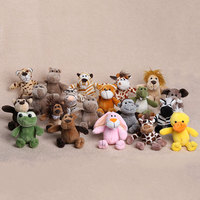 Jouets Songshan : Nouveaux animaux de la forêt, souvenirs du zoo, petits sacs à dos, poupées de 15 cm, adorables jouets en peluche lion, canard, hippopotame, pendentifs, porte-clés, cadeaux