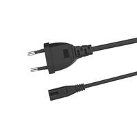 Câble d'extension d'alimentation CA avec fiche EU 2 broches standard VDE vers prise NEMA femelle, câble isolé en PVC pour appareils électroménagers