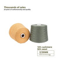 Benang Campuran Wol Kasmir Asli Rongrun 10% Kasmir 90% Wol 2/26 untuk Rajutan Tangan