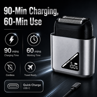 Rasoir électrique de poche pour hommes, tête de rasage à double grille, moteur BLDC, rasoir de voyage pour le soin personnel