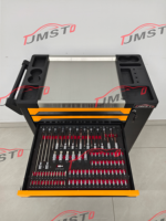 Nuevo Gabinete de Herramientas Rodante SPCC Serie Amarilla 2026, 7 Cajones, Capacidad de Carga de 250 kg, Diseño Moderno OEM, Kit de Herramientas de 258 Piezas para el Hogar