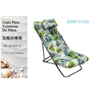 Tappetino da Spiaggia TUMBONA 55*146CM-9 Imbottito in Cotone con Cuscini e Poggiatesta per un Comodo Relax all'Aperto - Product Image 1