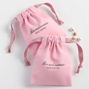 Bolsa de Embalaje de Joyería de Algodón Twill Rosa de Lujo con Logotipo Personalizado PandaSew para Collar, Anillo, Pendientes, Mini Bolsa de Regalo para Joyería - Product Image 4