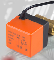 DN 25 PN 16 arrêt programmable de la commande d'eau 24vdc vanne à boisseau sphérique électronique motorisée en laiton avec actionneur