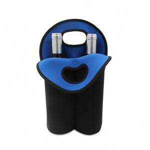 Custom Portable Insulated Neoprene Wine Tote Bag Handle Eco Friendly Cooler Bag Drinks Cans Picnic Food Blank 750ml Capacity - Product Image 1