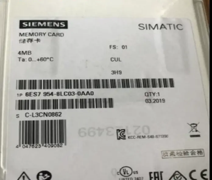 Novo cartão de memória Siemens S7-1200 original 6ES7954-8LC03-0AA0 6ES7 954-8LC03-0AA0 007