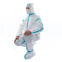 Vêtements de protection jetables Produits non tissés Vêtements de protection médicale Combinaison d'isolation imperméable Vente en gros
