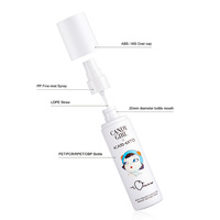 Flacon pulvérisateur cosmétique blanc en PET de 100 ml, col 20/410, pulvérisateur à fine brume en PP, impression personnalisée disponible pour spray fixateur de maquillage