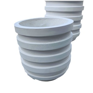 Nuevos Materiales de Construcción de Piedra, Macetas de Hormigón Reforzado con Fibra, Alto Rendimiento, Color Gris Claro, Decorativas para Exteriores - Product Image 2