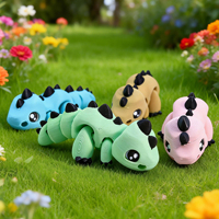 Vashine Figuras de Acción de Animales Divertidos y Lindos Impresas en 3D, Juguetes de Gecko y Rana, Decoración del Hogar, Juguetes Flexibles de Animales de Cristal, Stegosaurus