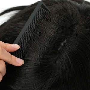 Tupé para Hombre con Base de Seda, Cierre de Encaje, PU Transpirable, Postizo de Cabello Humano Remy, Aspecto Natural, Ajuste Cómodo, Fácil de Usar - Product Image 3