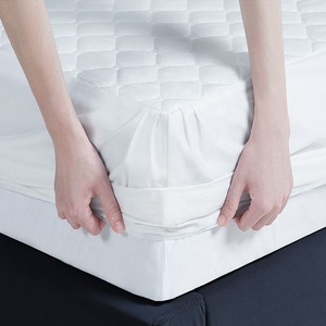 Protector de colchón <span class=keywords><strong>impermeable</strong></span> 100% poliéster, <span class=keywords><strong>Funda</strong></span> de colchón acolchada de estilo ajustado resistente a los insectos para cama de Hotel - Product Image 6