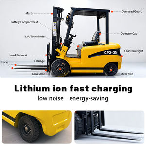 Montacargas Eléctrico de <span class=keywords><strong>2</strong></span> Toneladas con Batería de Litio, Certificado CE, Envío DDP, EN ISO 3691, Logística de Almacén - Product Image 3
