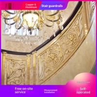 Rampe d'escalier en cuivre de style français américain traditionnel, garde-corps intérieur de villa en alliage d'aluminium, style moderne et luxueux pour balcon