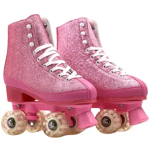 4 Wheels Flashing Roller Skating Shoes For Sale For Kids And Adult