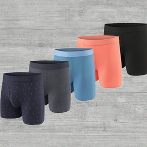 Calzoncillos Bóxer de Algodón para Hombre, Ropa Interior Transpirable de Punto, Logotipo Personalizado, Corte Medio, Lavables a Máquina, Estampado por Transferencia de Calor, Uso Diario - Product Image 3