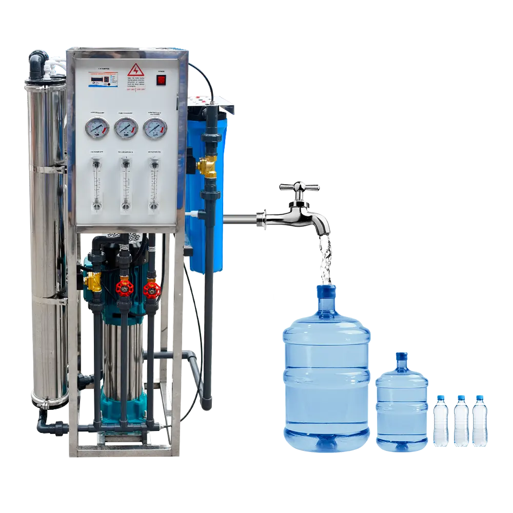 Industrial 500LPH Reverse Osmosis Water Purification Plant New Condition Main Water Treatment Machine with RO Filter