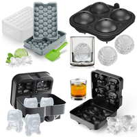 Grand moule à glaçons en silicone avec couvercle, bac à glaçons en silicone, moule en silicone de qualité alimentaire pour la préparation de boissons, bar, cuisine