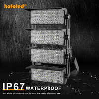 Luz Comercial para Campo de Fútbol de 150W 300W 450W 600W, Módulo Proyector para Exteriores Montado en Poste, Focos LED para Estadio