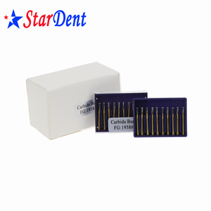 Fraise rotative endodontique dentaire en carbure de tungstène haute vitesse dorée - Product Image 4