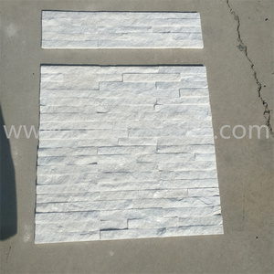 Siêu trắng quartzit xếp chồng lên nhau tường Veneer đá tự nhiên gạch ngoài trời biệt thự ngoại thất vuông chia bề mặt văn hóa đá phiến - Product Image 5
