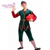 Vestido personalizado de terciopelo acrílico para Navidad, disfraz de Santa Claus Sexy de látex