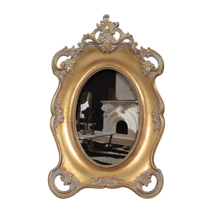 Cornice Ovale Decorativa 4x6 Pollici in Poliresina per Tavolo e Mensola - Product Image 1