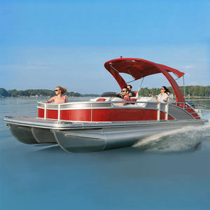 Premier Large 16/19/22/25ft Triple Ponton Bateaux Hors-Bord Moteur Yacht à <span class=keywords><strong>Voile</strong></span> pour la Pêche En Aluminium Coque Matériel <span class=keywords><strong>6m</strong></span> Longueur - Product Image 1