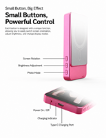 Écran de contrôle sans fil pour selfie, compatible iPhone et Android, écran magnétique pour vlog, moniteur de caméra arrière pour vlog et diffusion en direct