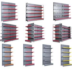 Étagères de supermarché personnalisables en bois et en métal, rayonnages de présentation de vente au détail robustes pour les épiceries et les centres commerciaux - Product Image 1