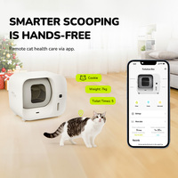 Litière automatique pour chat Furbulous avec contrôle par application, grand coffre-fort de 60L pour plusieurs chats avec déodorant anti-odeur
