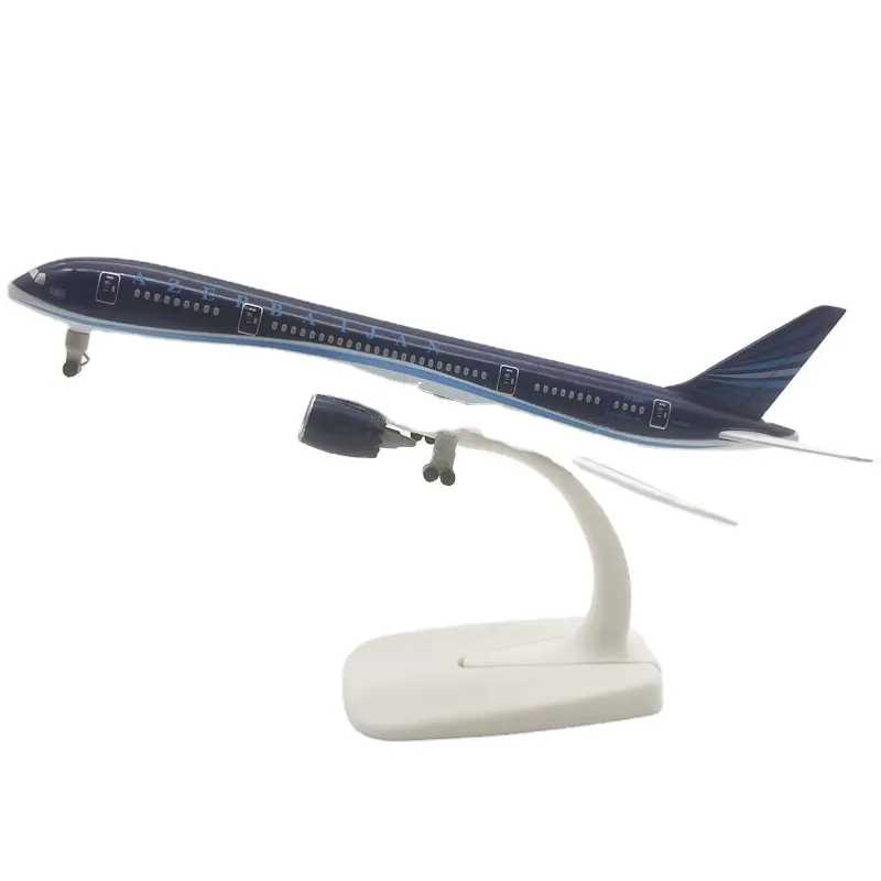 Avião modelo Air Azerbaijan Airlines B787 Boeing 787 Airways modelo novo de liga metálica fundida de 20 cm com rodas