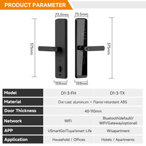 ล็อคอิเล็กทรอนิกส์อัจฉริยะเหมาะสำหรับประตูหลากหลายประเภท รองรับ<span class=keywords><strong>ภาษา</strong></span>สากล 9 <span class=keywords><strong>ภาษา</strong></span>หลัก ล็อคอิเล็กทรอนิกส์ที่ปลอดภัย - Product Image 3