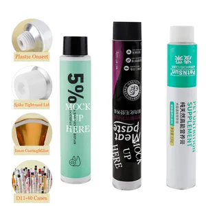 Customized Metal Aluminum Collapsible Traveling Tooth Paste Small Empty Hotel Toothpaste Tube Packaging