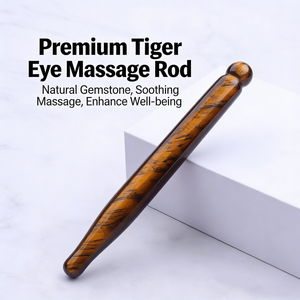 Outils <span class=keywords><strong>Gua</strong></span> <span class=keywords><strong>Sha</strong></span> en cristal naturel, masseur corporel en pierre œil de tigre, stylo pour points d'acupuncture, rouleau facial pour la relaxation - Product Image 5