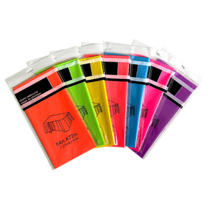 Nappe <span class=keywords><strong>de</strong></span> fête fluo HLC assortie, jetable, lumineuse, pour <span class=keywords><strong>table</strong></span> <span class=keywords><strong>de</strong></span> dessert, décoration <span class=keywords><strong>de</strong></span> <span class=keywords><strong>table</strong></span> - Product Image 3