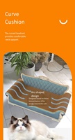 Canapé pour animaux de compagnie, rectangle, antidérapant, en fibre, design durable, pour salon, lit de repos, zone de jeu pour griffer, toutes saisons