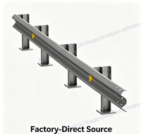 Barrière anti-collision à trois poutres thermolaquée, conforme EN 1317 N2, avec rondelle de poutre, norme d'exportation, fourniture directe d'usine, poteau MASH TL3 U