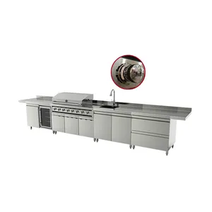 Brand New Product Free Standing Wholesale Outdoor Kitchen Large Bbq Grill Stainless Steel Grill