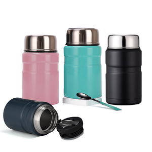 Custom Lunch Box Stainless Steel 304 Double Wall Thermal Lunch Box Food Jar With Soup Bowl